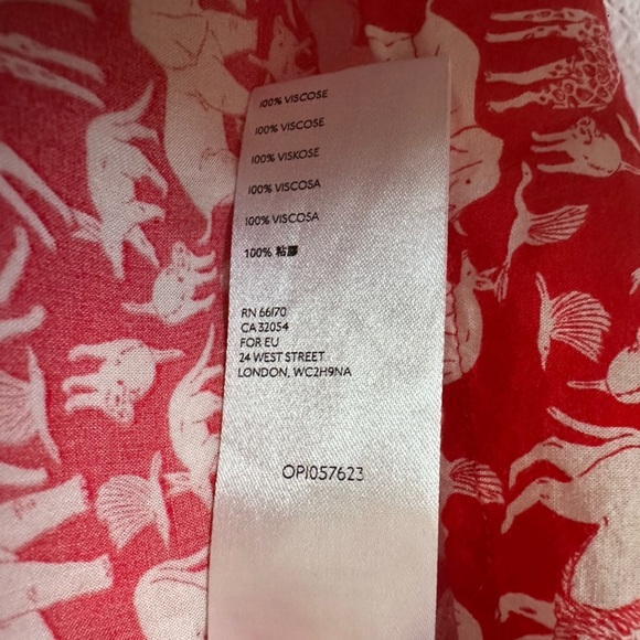 Maeve Melange Safari Red Elephant Print Sleeveless Top - 16W - Picture 6 of 7